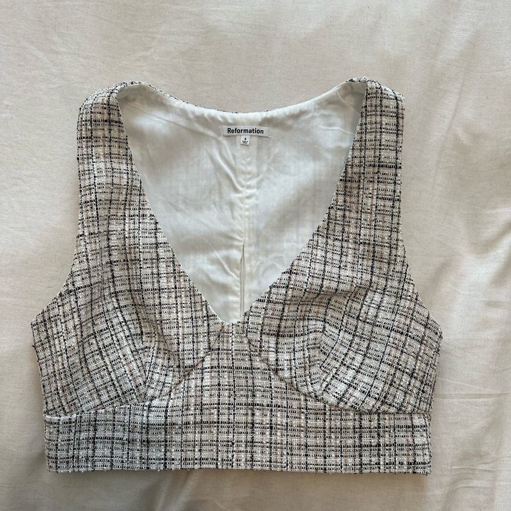 Reformation zuri crop top